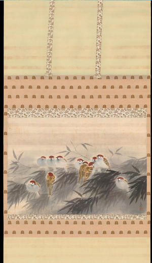 Nakazawa Ikkyo: Sparrows in Bamboo - 竹雀図 - Ohmi Gallery