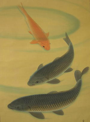 Nanho: Three Carp (1) - Ohmi Gallery