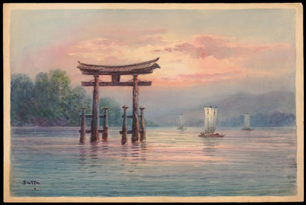 Satta: Miyajima Torii and Sailboats (1) - Ohmi Gallery