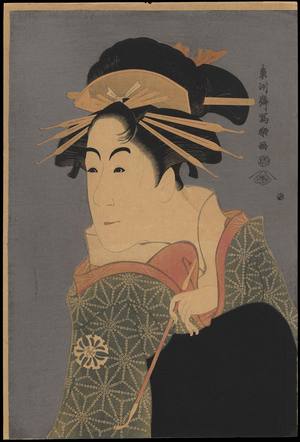東洲斎写楽: Matsumoto Yonesaburo as Shosho of Kewaizaka - Ohmi Gallery