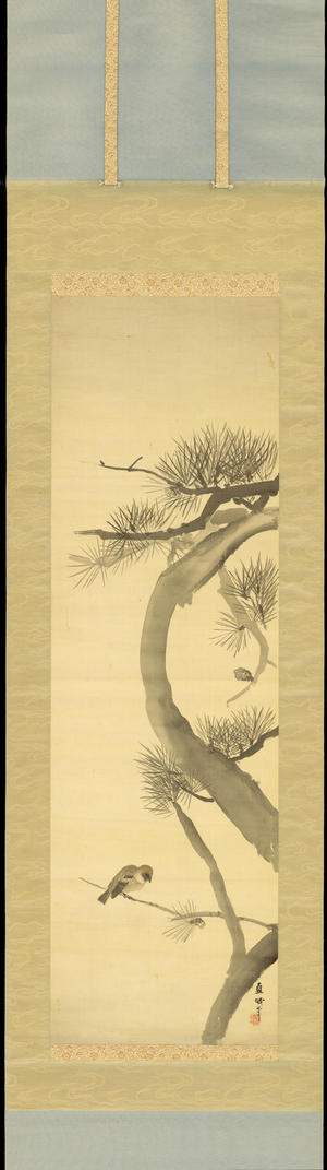 Shinjo: Sparrow in Pine Tree (1) - Ohmi Gallery