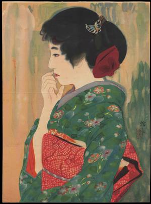 Ito Shinsui: Bijin Contemplating (1) - Ohmi Gallery