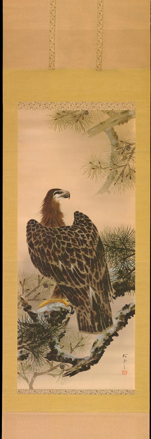 Watanabe Shotei: Eagle on Pine Tree - Ohmi Gallery