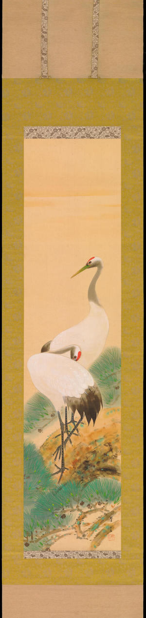 Suiko: Two Cranes on Pine Tree (1) - Ohmi Gallery