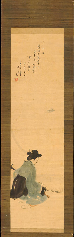 Takehisa Yumeji: Evening Time (with 31 syllable poem) - Ohmi Gallery