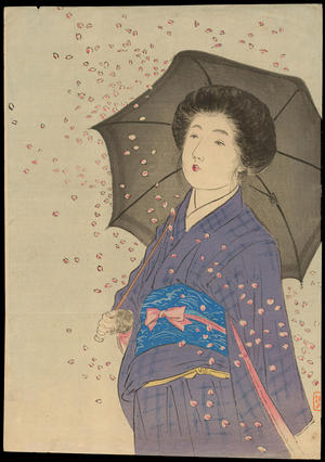 武内桂舟: Raining Cherry Petals (1) - Ohmi Gallery