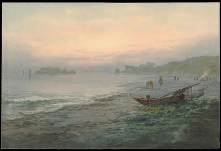 Terada E: Early Morning Beach Scene (1) - Ohmi Gallery