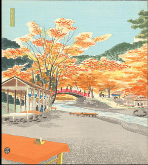 徳力富吉郎: Autumn Leaves at Takao - 高雄の紅葉 - Ohmi Gallery