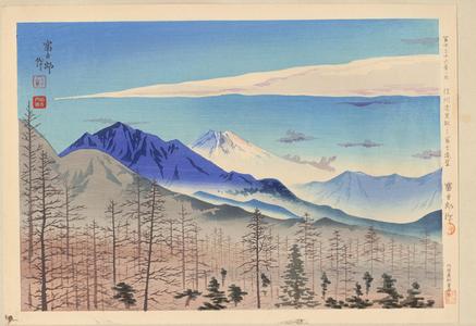 徳力富吉郎: No. 34- Distant View of Fuji From Shinshu Kiyosato Station - 信州清里駅より冨士遠望 - Ohmi Gallery