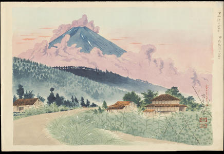 徳力富吉郎: Mt Fuji from the Koshu Road - 甲州路の富士 - Ohmi Gallery