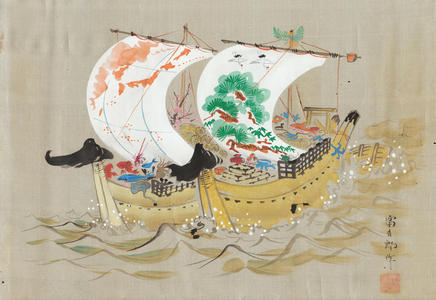 Tokuriki Tomikichiro: Treasure Ship - 宝船 - Ohmi Gallery