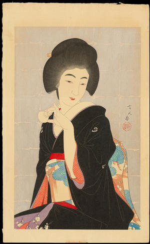 Japanese Print "Tipsy - ほろ酔" by Torii Kotondo, 鳥居言人 (Kotondo, Torii)