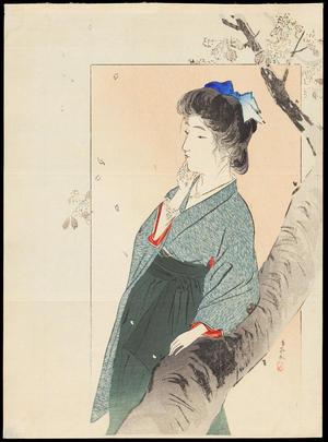 Tsutsui, Toshimine: Beneath the flowering cherry - 花の下 (1) - Ohmi Gallery