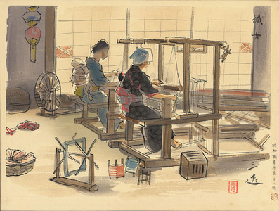 和田三造: Women Weavers - Ohmi Gallery