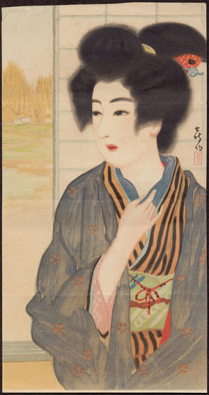 Yoshimi: Bijin By Window (1) - Ohmi Gallery