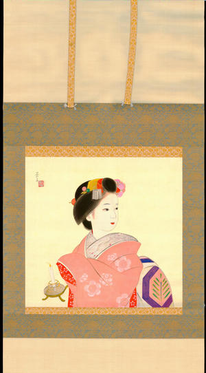 Yurimoto, Keiko: Bijin Holding Candle (1) - Ohmi Gallery