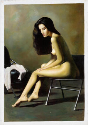 Zhangbo: Nude on a Chair - Ohmi Gallery