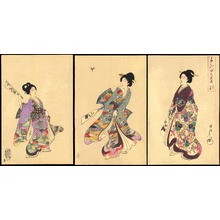 Toyohara Chikanobu: Battledore (Shuttlecock) - 追い羽根 - Ohmi Gallery