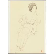 Hashiguchi Goyo: Graphite on Paper Sketch 14 - Ohmi Gallery