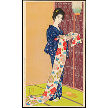 橋口五葉: Daughter in a Summer Kimono - 夏装之娘 - Ohmi Gallery