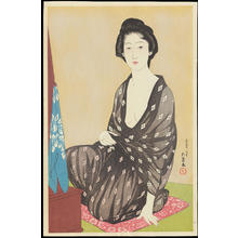 Hashiguchi Goyo: Summer Kimono (In a Light Garment, a Woman from Naniwa) - 夏衣の女（うすごろも浪花の女） - Ohmi Gallery