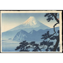 笠松紫浪: Mt. Fuji at Sunset - Shizuuramura - 夕富士・静浦村 - Ohmi Gallery