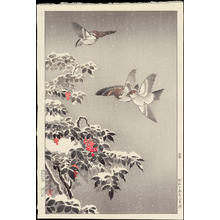 Tsuchiya Koitsu: Sparrows - 雀 - Ohmi Gallery