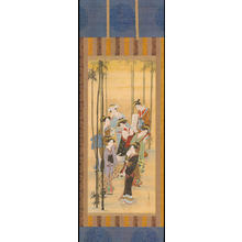 Miyagawa Choshun: Seven Bijin in a Bamboo Forest - 竹林七美人図 - Ohmi Gallery