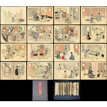 Mizuno Toshikata: Full album set of Daily Practise of the Tea Ceremony - Ohmi Gallery