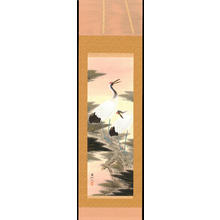 Sakamoto Rakuzannin: Nesting Storks - 双鶴 - Ohmi Gallery