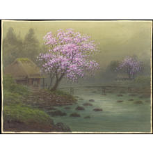 Seki, K: Cherry Tyrees by Riverside Hut - Ohmi Gallery
