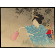 Takeuchi Keishu: Bijin catching fireflies (1) - Ohmi Gallery