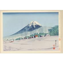 Tokuriki Tomikichiro: No. 18- Fuji seen from Senbon-Matsubara - 千本松原の富士 - Ohmi Gallery