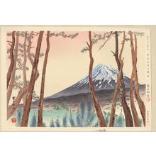 Tokuriki Tomikichiro: No. 32- Fuji from the Pine Forest at Harajiku - 原宿松林の冨士 - Ohmi Gallery