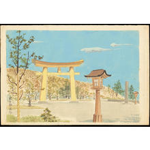 Tokuriki Tomikichiro: Fukuhara Shrine in Yamato - Ohmi Gallery