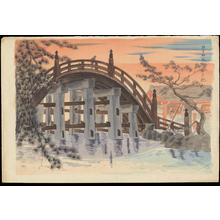 Tokuriki Tomikichiro: Sesshu Sumiyoshitaisha Shrine - 摂州住吉大社 - Ohmi Gallery