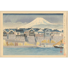 Tokuriki Tomikichiro: No. 22- Fuji from Numazu Kawaguchi - 沼津河口の富士 - Ohmi Gallery