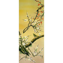 無款: Bush Warbler on Plum Tree - Ohmi Gallery
