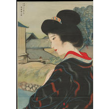 Shuho, Yamakawa: Bijin in Black Kimono (1) - Ohmi Gallery