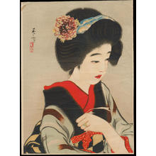 Shuho, Yamakawa: Bijin with Hair Ornament (1) - Ohmi Gallery