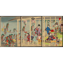 豊原周延: Tanabata Festival - 七夕之図 - Ohmi Gallery