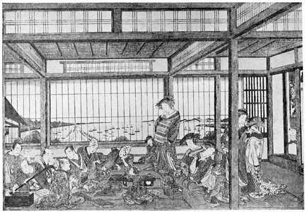 Utagawa Toyoharu: 「品川見通の図」 - Ritsumeikan University