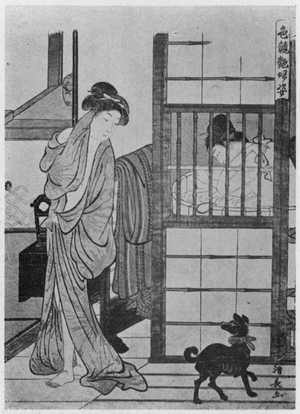 Torii Kiyonaga: 「色競艶婦姿 風呂場」 - Ritsumeikan University