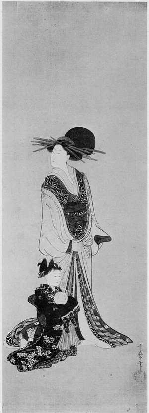 Kitagawa Utamaro: （遊君と禿） - Ritsumeikan University