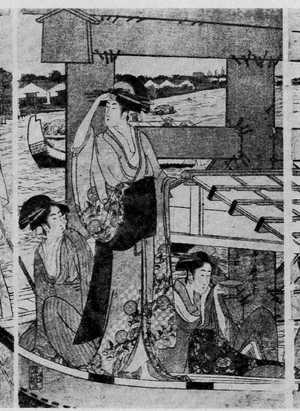 Kitagawa Utamaro: （橋下の涼み 中） - Ritsumeikan University