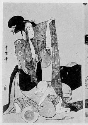 Kitagawa Utamaro: （針仕事 左） - Ritsumeikan University