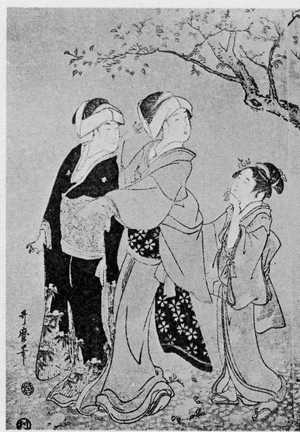 Kitagawa Utamaro: （花見 左） - Ritsumeikan University