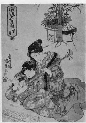 Utagawa Kunisada: 「風流十二月ノ内」 - Ritsumeikan University