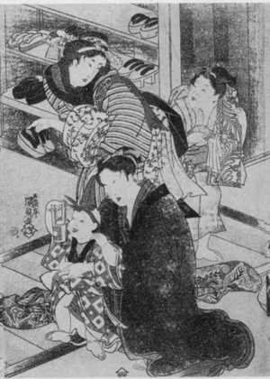 日本版画 "「さつきさう小湯 中」" 由 Utagawa Kunisada, 歌川国貞 (国貞〈1〉) 创作