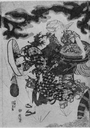Utagawa Kunisada: 「水無月富士の夕立 中」 - Ritsumeikan University